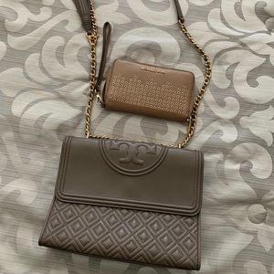 Tory Burch leather cross body and MK wallet